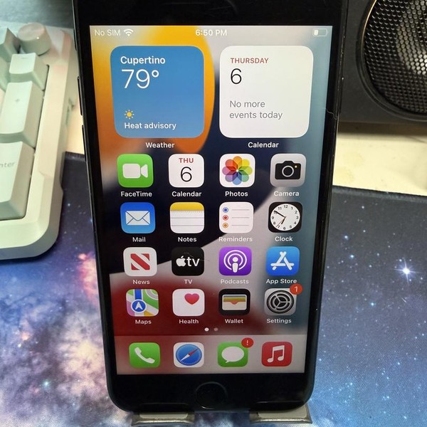 Apple iPhone 7 - Unlocked, 128 GB, Jet Black, A1778, GSM