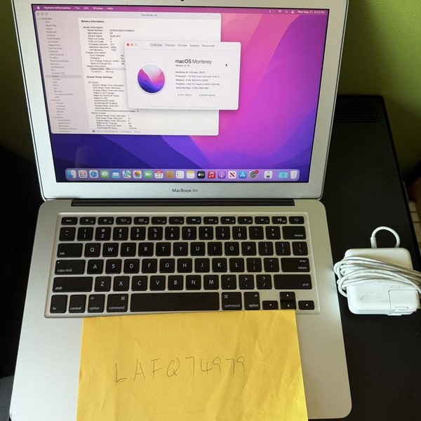 MacBook Air 2017 - 13 inch - 128 GB, Silver, 8 GB, Intel Core i5