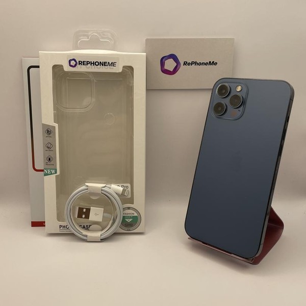 Apple iPhone 12 Pro Max - Unlocked, 128 GB, Pacific Blue, A2342