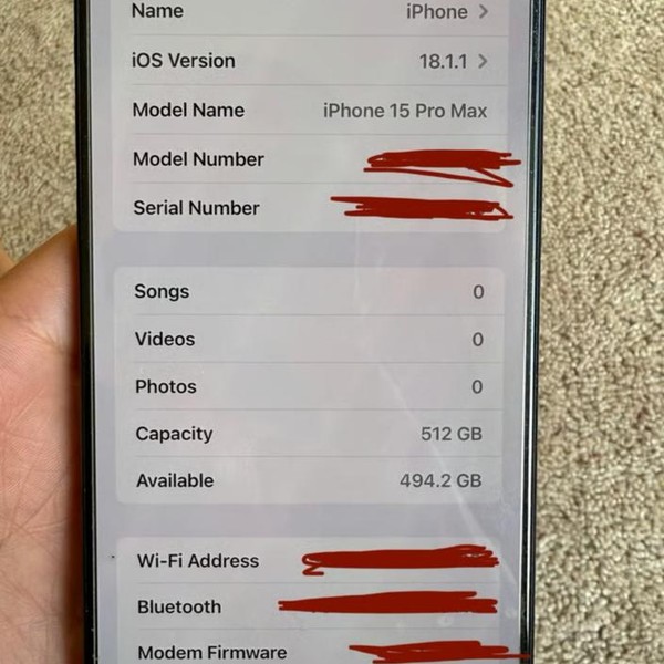 Apple iPhone 15 Pro Max - Unlocked, 512 GB, Blue, A2849