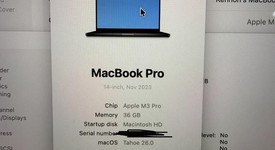 Good
													MacBook Pro Late 2023 (M3) - 14" - Apple M3 Pro 12-core, Black, 2 TB, 36 GB, 18-core GPU, photo 3 of 9