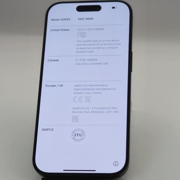 Apple iPhone 16 Pro - Unlocked, 128 GB, Black, A3083