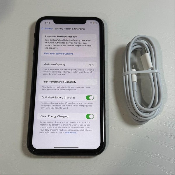 Apple iPhone Xr - Unlocked, 128 GB, Black, A1984