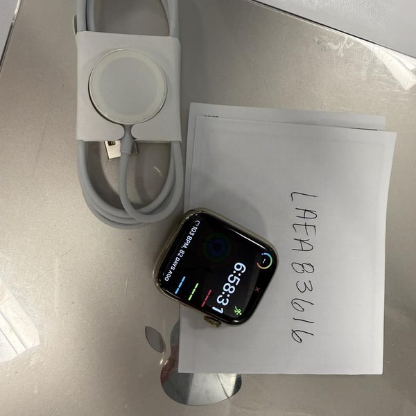 Apple Watch Series 7 45mm - Verizon, Gold, A2477 - Cellular, Stainless