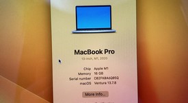 Good
													MacBook Pro 2020 - 13" - Apple M1, Silver, 256 GB, 16 GB, photo 2 of 14