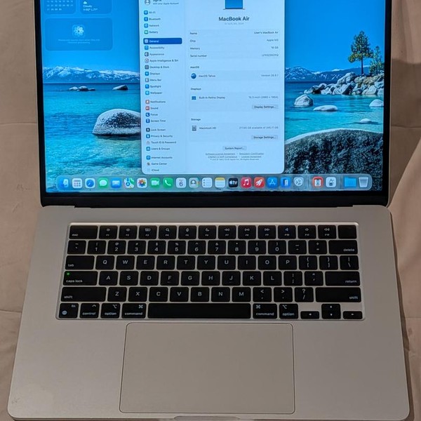 MacBook Air 2024 (M3) - 15 inch - 256 GB, Silver, 16 GB, Apple M3, 10-core GPU