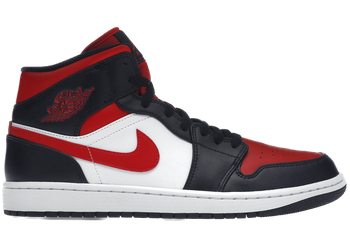 Jordan 1 Mid White Black Red (2022) for sale