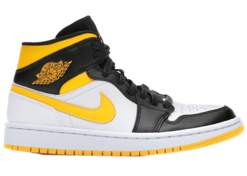 Jordan 1 Mid Laser Orange Black (Women's) for sale