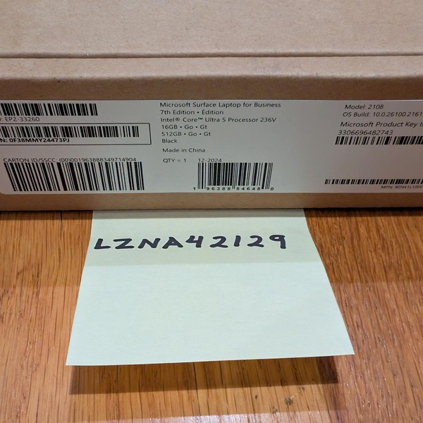 Microsoft Surface Laptop Business 7th Edition - 512 GB, Black, 16 GB, Intel Core Ultra 5, 15 inch