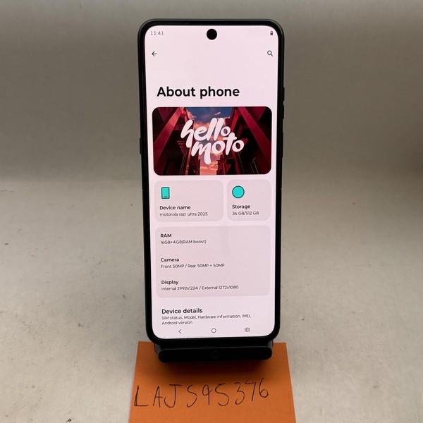 Motorola Razr Ultra (2025) - Unlocked, 512 GB, PANTONE Scarab, 16 GB