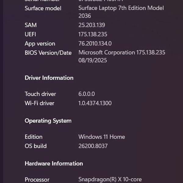 Microsoft Surface Laptop 7 - 1 TB, Platinum, 16 GB, Snapdragon X Plus, 13.8 inch