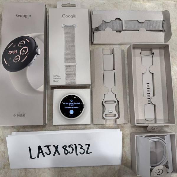 Google Pixel Watch 3 - Wi-Fi, Silver, 45mm, Wi-Fi