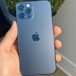 Good Apple iPhone 12 Pro Max - Unlocked, 128 GB, Pacific Blue, A2342