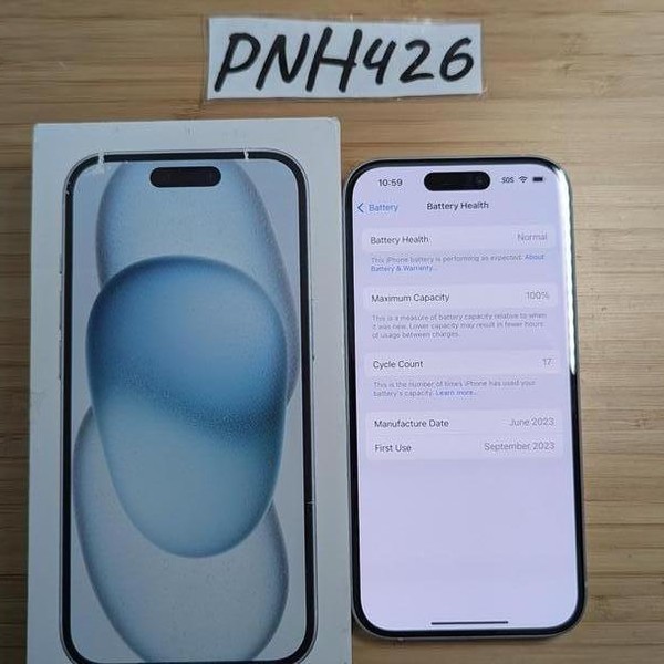 Apple iPhone 15 - Unlocked, 128 GB, Blue, A2846
