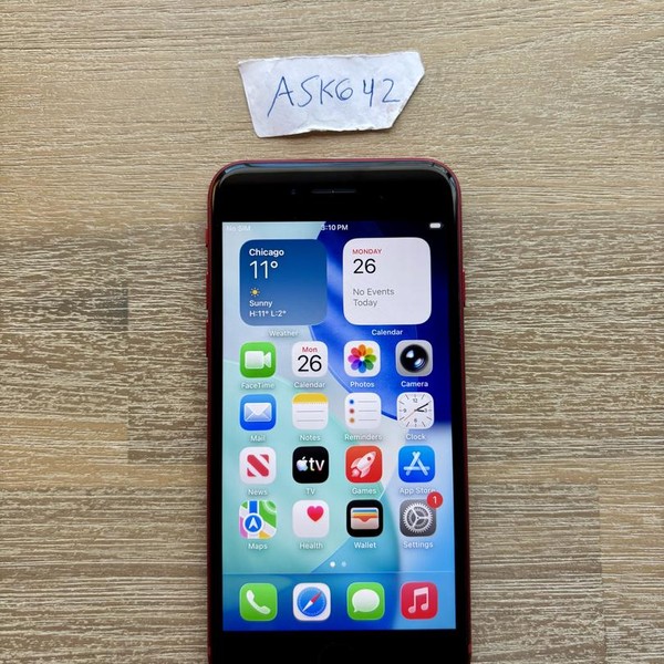 Apple iPhone SE 3rd Gen 2022 - Unlocked, Red, 128 GB, A2595