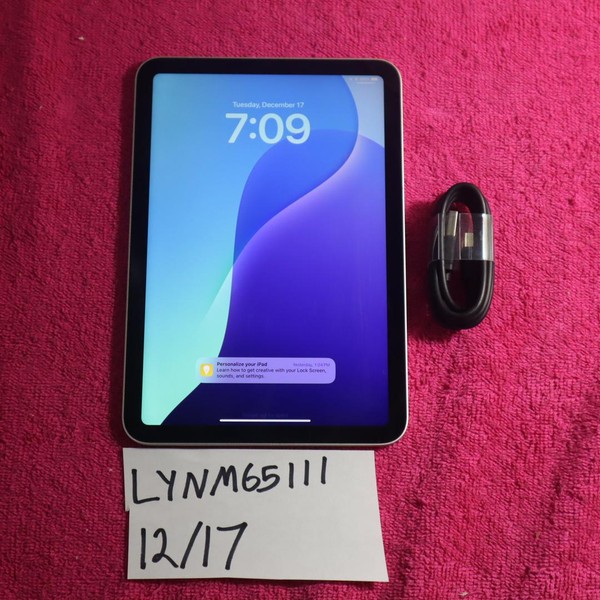 Apple iPad Mini 6th Gen - Wi-Fi, 64 GB, Starlight, A2567