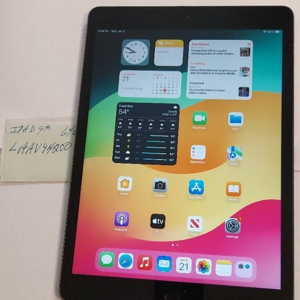 Apple iPad 9th Gen - Unlocked, 64 GB, Gray, A2603