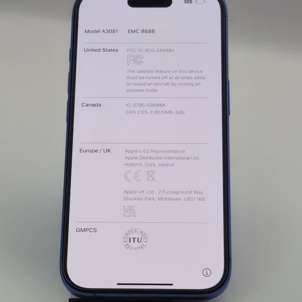 Apple iPhone 16 - Verizon, Ultramarine, 128 GB, A3081