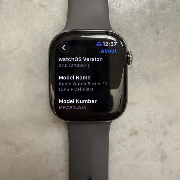 Apple Watch Series 11 46mm - Unlocked, Natural, A3337 - Cellular, Titanium