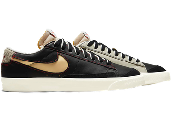Nike Blazer Low 77 Black Natural Removable Swoosh for sale