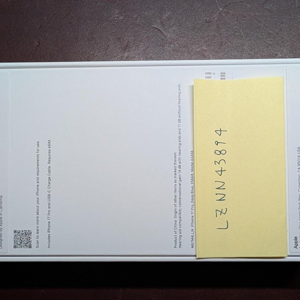 Apple iPhone 17 Pro - Unlocked, 256 GB, Deep Blue, A3256