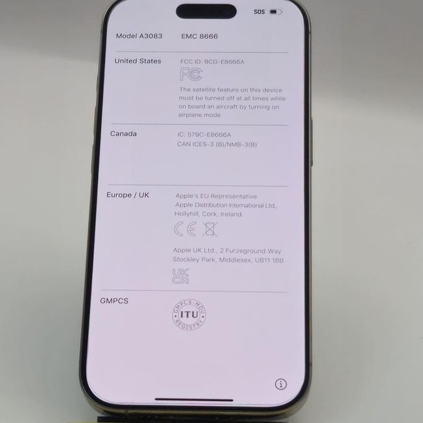 Apple iPhone 16 Pro - Verizon, Natural, 256 GB, A3083