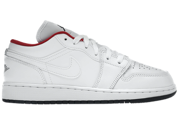 Jordan 1 Low White Gym Red Black (GS) for sale