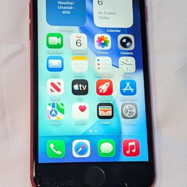 Apple iPhone SE 3rd Gen 2022 - Unlocked, 64 GB, Red, A2595