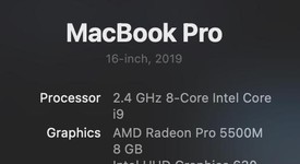Good
													MacBook Pro 2019 - 16" - I9, Silver, 1 TB, 64 GB, photo 5 of 12