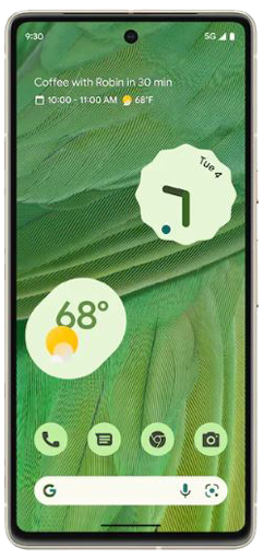 Google Pixel 7 - Unlocked, 128 GB, Obsidian, 8 GB, GVU6C, Sub-6 5G