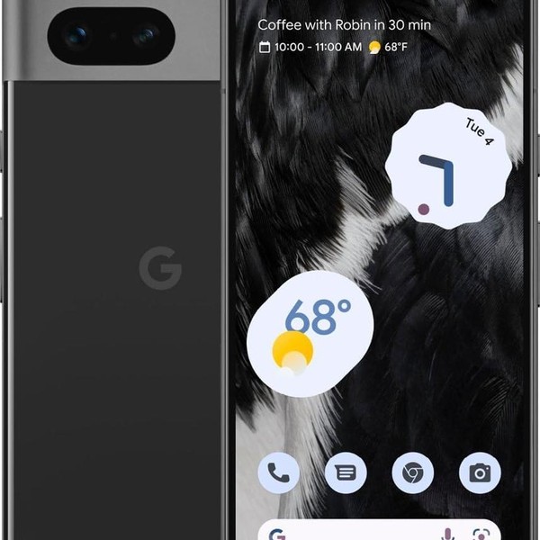 Google Pixel 7 - Unlocked, 128 GB, Obsidian, 8 GB, GVU6C, Sub-6 5G