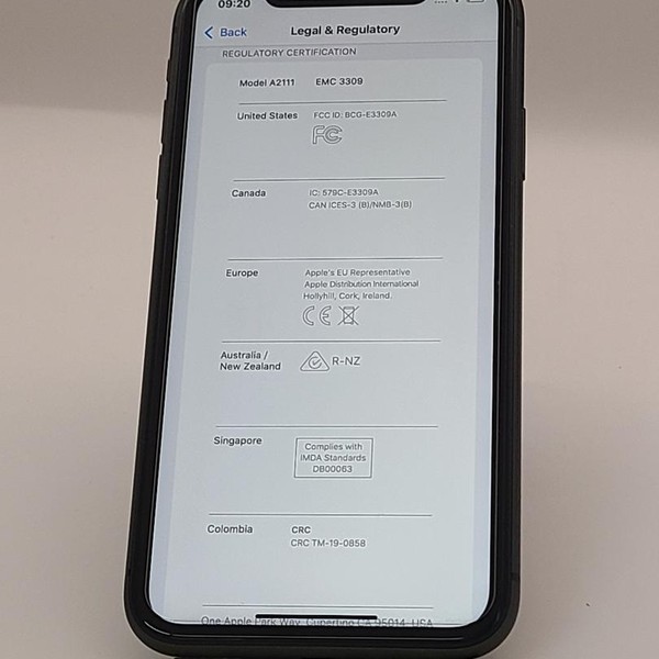 Apple iPhone 11 - AT&T, 64 GB, Black, A2111
