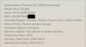 Mint
													Google Pixel 9a - Unlocked, Iris, 128 GB, 8 GB, photo 2 of 8