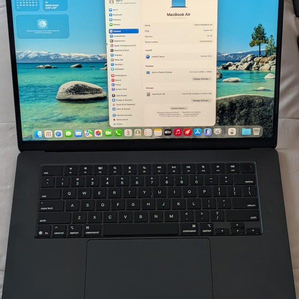 MacBook Air 2025 (M4) - 15 inch - 256 GB, Midnight, 16 GB, Apple M4