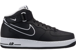 Air Force 1 Mid Leather Black White for sale