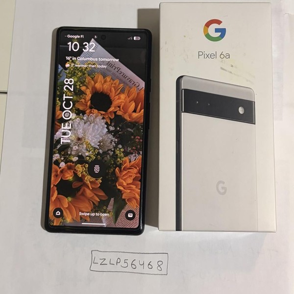 Google Pixel 6a - Unlocked, 128 GB, Chalk, 6 GB, GX7AS