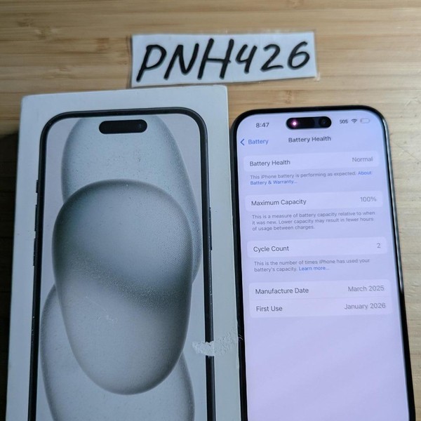 Apple iPhone 15 - AT&T, 128 GB, Black, A2846