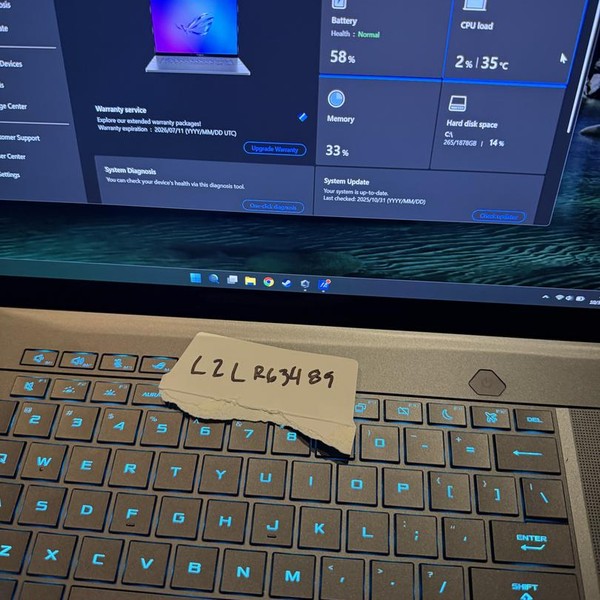 Asus ROG Zephyrus G16 (2025) GU605 - 2 TB, Black, 32 GB, Intel Core Ultra 9