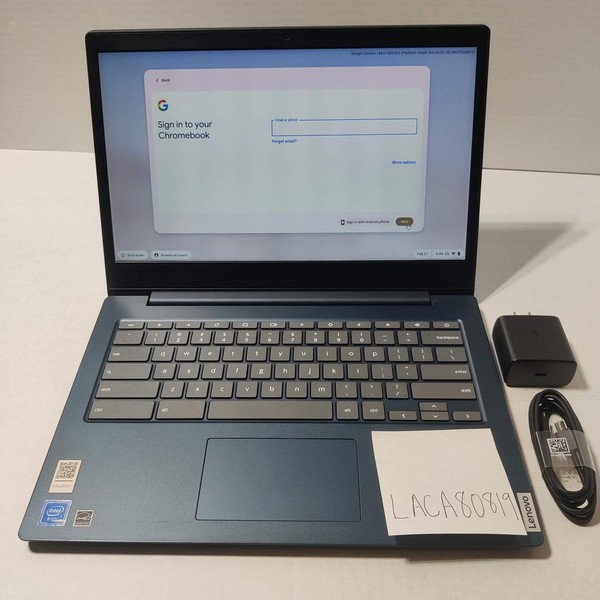 Lenovo Slim 3 Chromebook 14 inch - 64 GB, Navy Blue, 4 GB, MediaTek