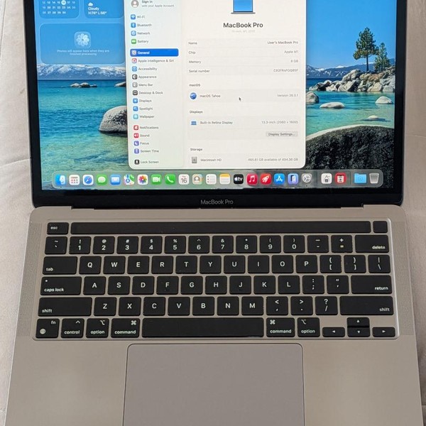 MacBook Pro 2020 - 13 inch - 512 GB, Gray, 8 GB, Apple M1