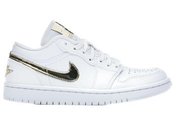 Jordan 1 Low White Metallic Gold (Women's) for sale