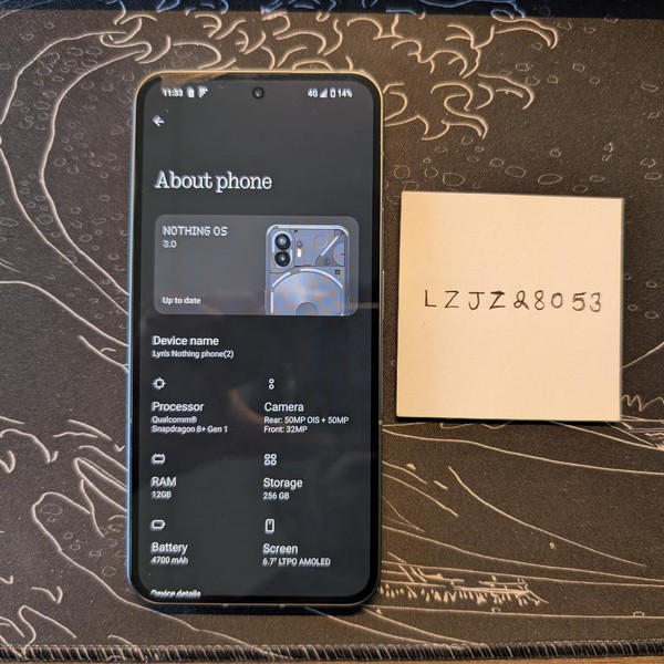 Nothing Phone (2) - Unlocked, Gray, 256 GB, 12 GB