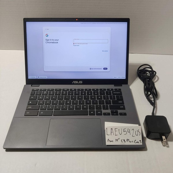 ASUS Chromebook Plus CX3402 14 inch - 128 GB, Gray, 8 GB, Intel Core i3