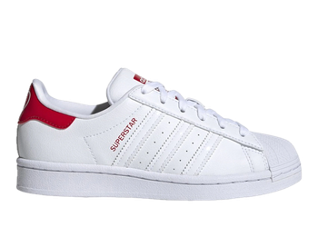 adidas Superstar White Scarlet (Youth) for sale