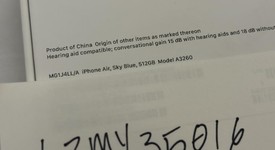 New
													Apple iPhone Air - Unlocked, Sky Blue, 512 GB, A3260, photo 3 of 3