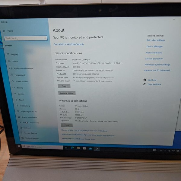 Microsoft Surface Book 2 13.5 inch - 256 GB, 8 GB, Intel Core i5