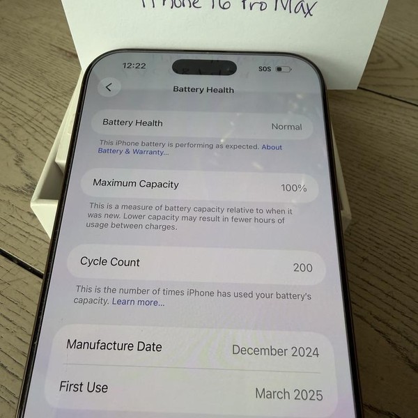 Apple iPhone 16 Pro Max - Verizon, 256 GB, Desert, A3084