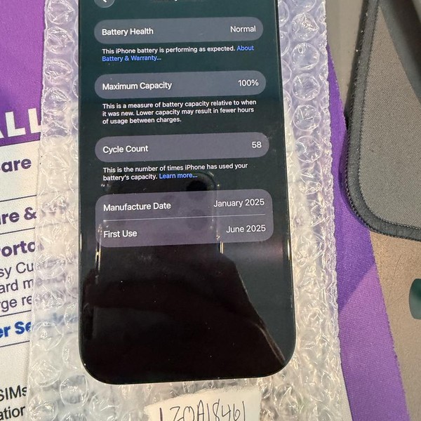 Apple iPhone 16 - AT&T, 128 GB, Black, A3081