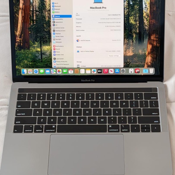 MacBook Pro 2018 (With Touch Bar) - 13 inch - 256 GB, Gray, 8 GB, Intel Core i5