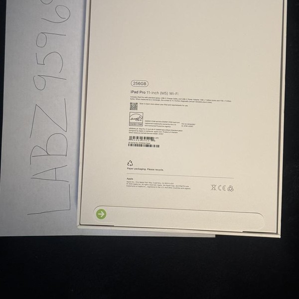 Apple iPad Pro 11 inch (M5) 2025 - Wi-Fi, 256 GB, Space Black, Apple M5 9-Core, A3357, Standard Glass